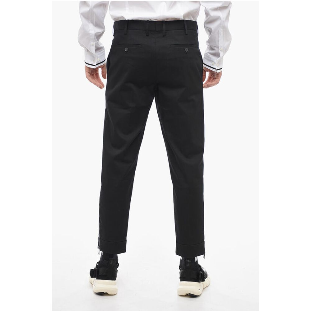 Neil Barrett Slim Fit Cotton Twill JAMIE Pants With Ankle Zip