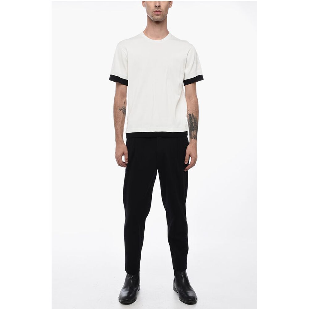 Neil Barrett Technical Fabric Loose Fit T-Shirt with Contrasting Edges