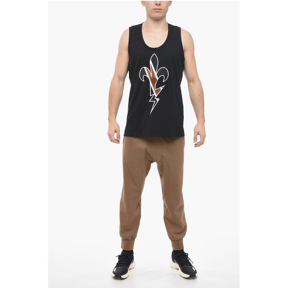 Neil Barrett Embroidered FLEUR-DE-THUNDER Tank Top