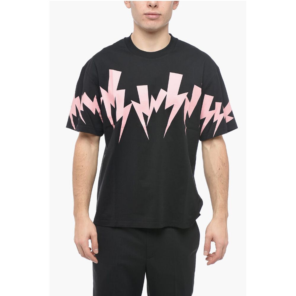 Neil Barrett Slim Fit JUMBLEND BOLT Crew-Neck T-shirt