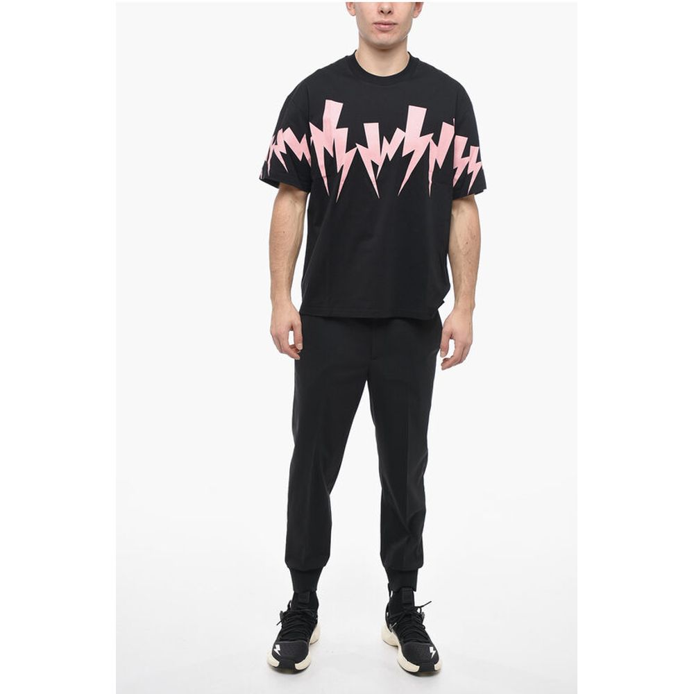 Neil Barrett Slim Fit JUMBLEND BOLT Crew-Neck T-shirt