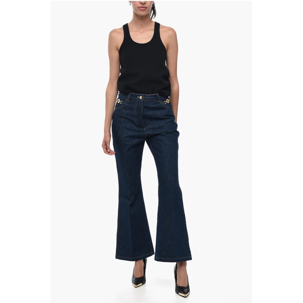 Patou Flare Fit Jeans With Jewel Details 27cm