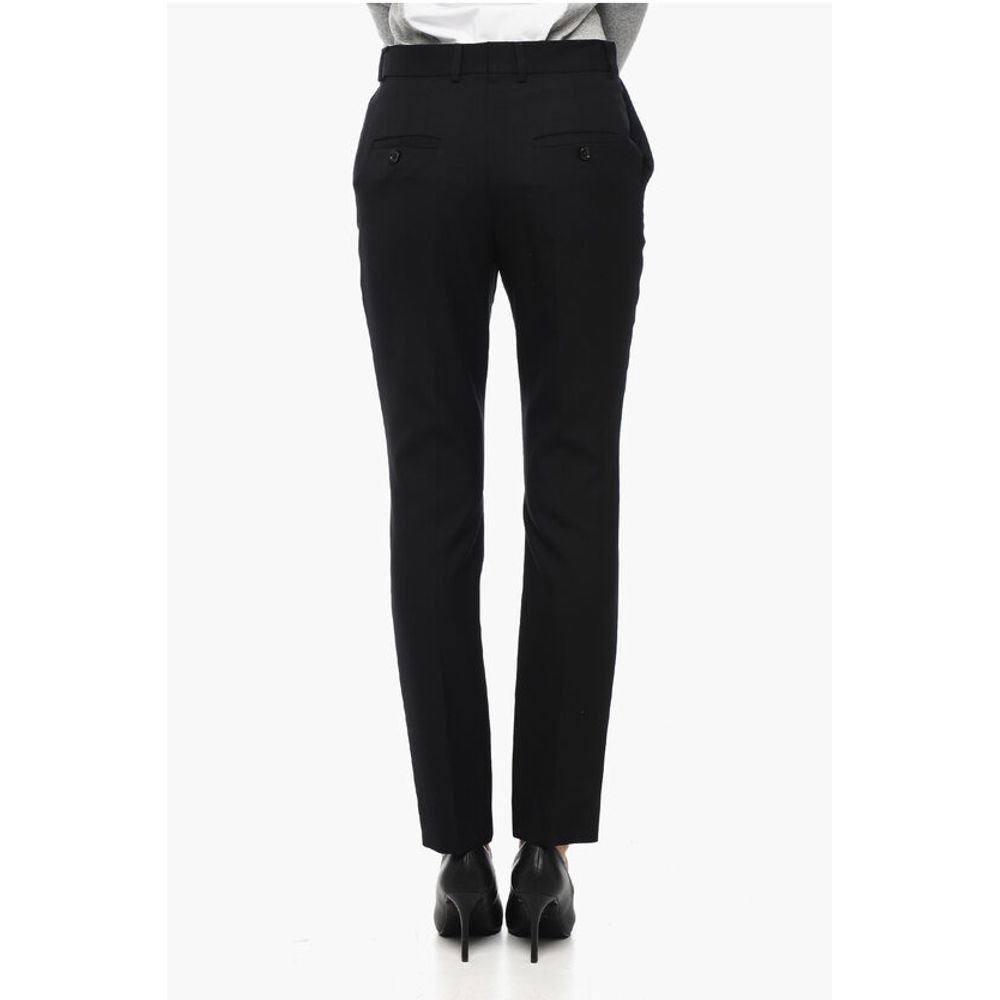 Celine Wool Gabardine Pants with Front Pleats