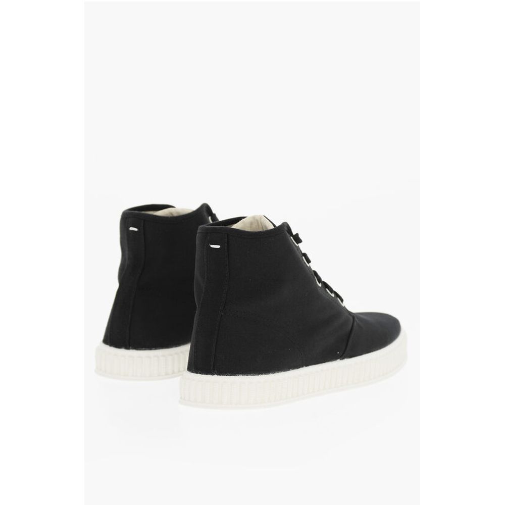 Maison Margiela MM22 Solid Color Cotton High-Top Sneakers