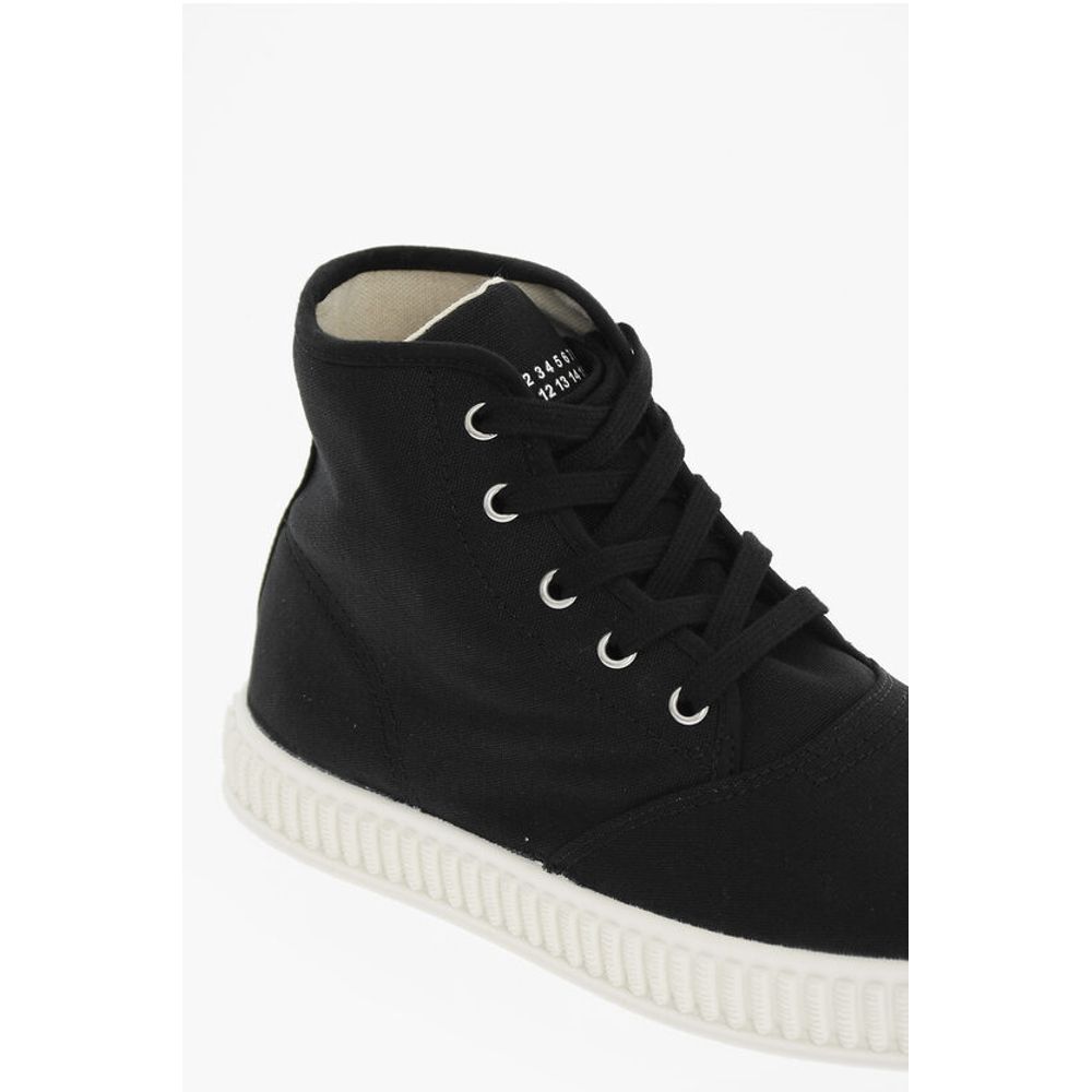 Maison Margiela MM22 Solid Color Cotton High-Top Sneakers