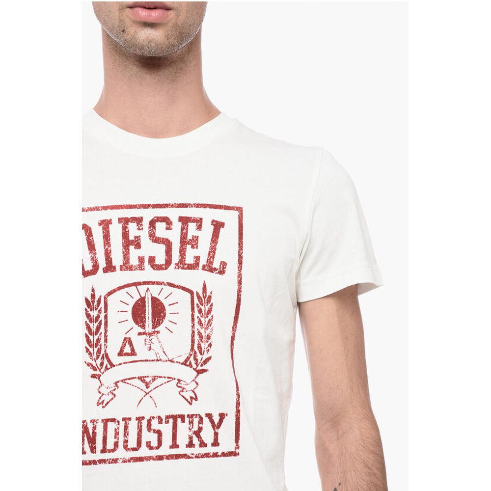 Diesel Crew-Neck Cotton T-DIEGOR-E10 T-shirt With Velvet Logo