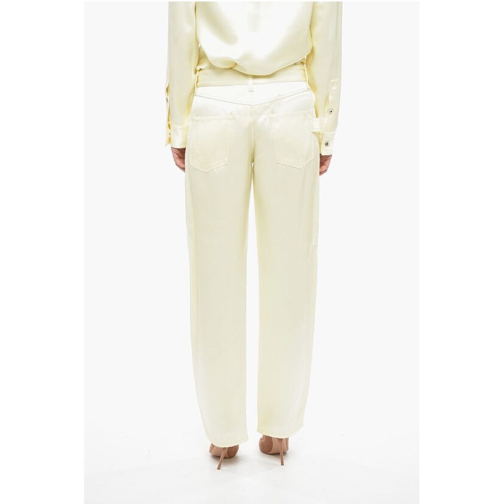 Bottega Veneta Viscose and Silk Blend Pants with Loose Fit
