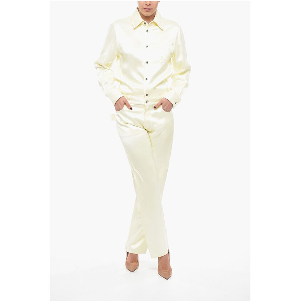 Bottega Veneta Viscose and Silk Blend Pants with Loose Fit