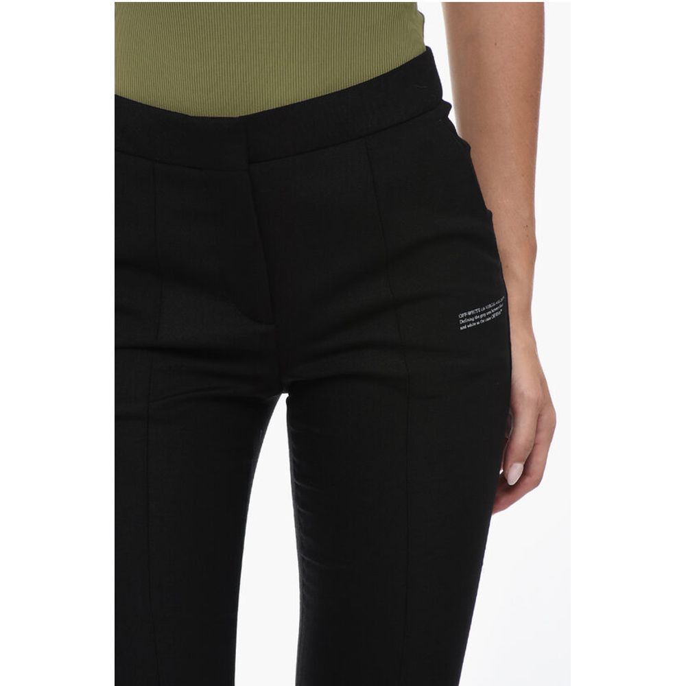 Off-White Flare Fit CORPORATE Pants WIth Bottom Slits