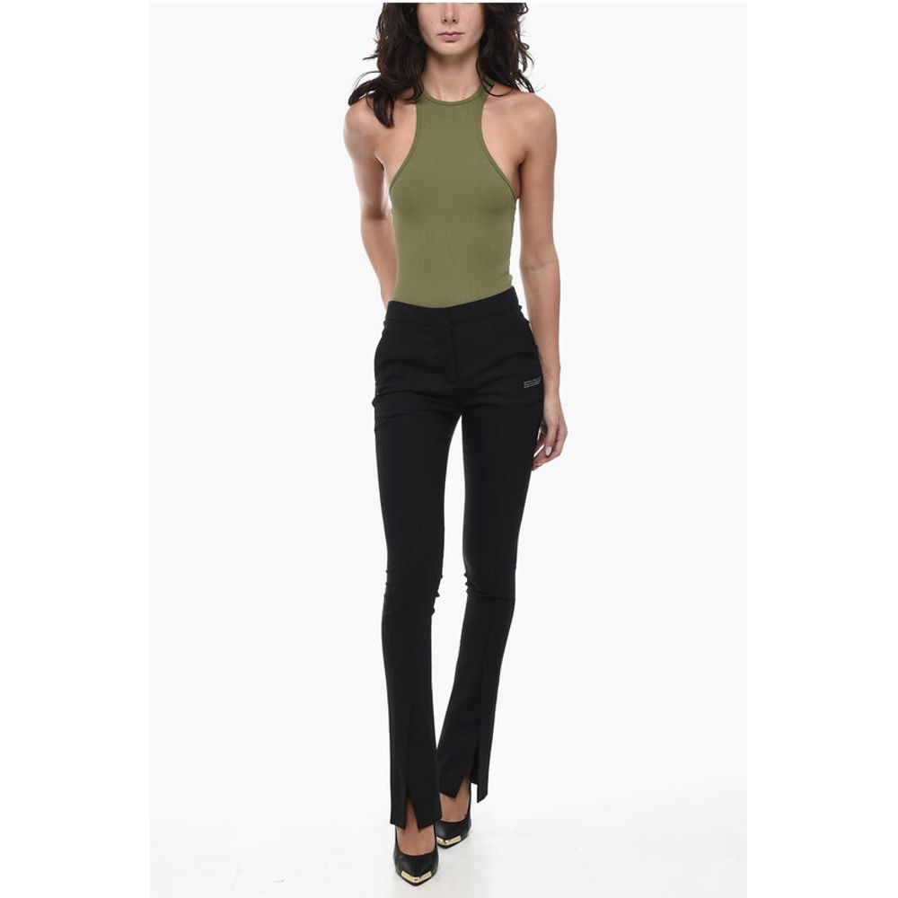 Off-White Flare Fit CORPORATE Pants WIth Bottom Slits