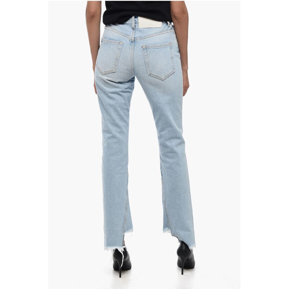 Off-White Fringed Bottom TWIST SEAM Skinny Fit Denims 17cm