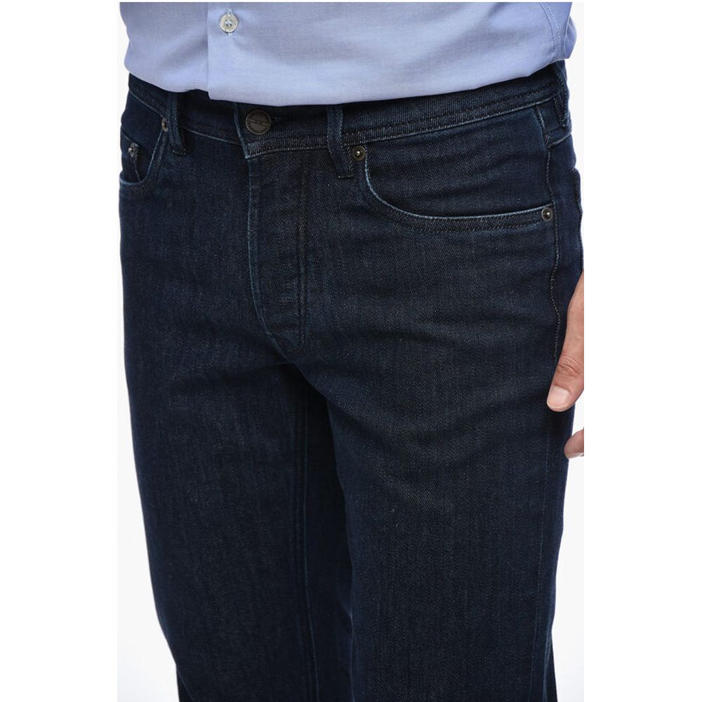 Corneliani CC COLLECTION Dark Wash Regular Fit Jeans 17 cm