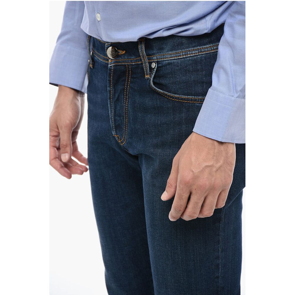 Corneliani ID Dark Wash Regular Fit Jeans 18 cm