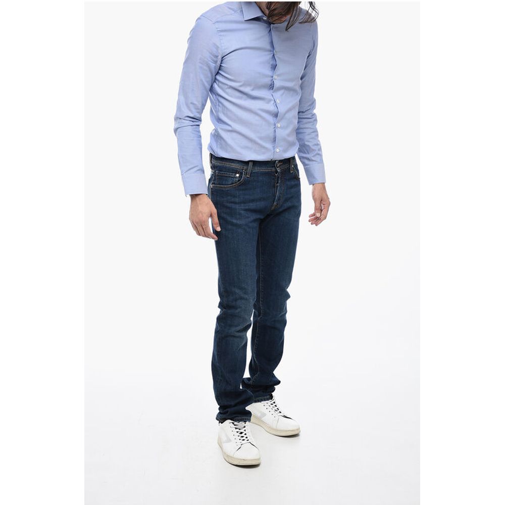 Corneliani ID Dark Wash Regular Fit Jeans 18 cm