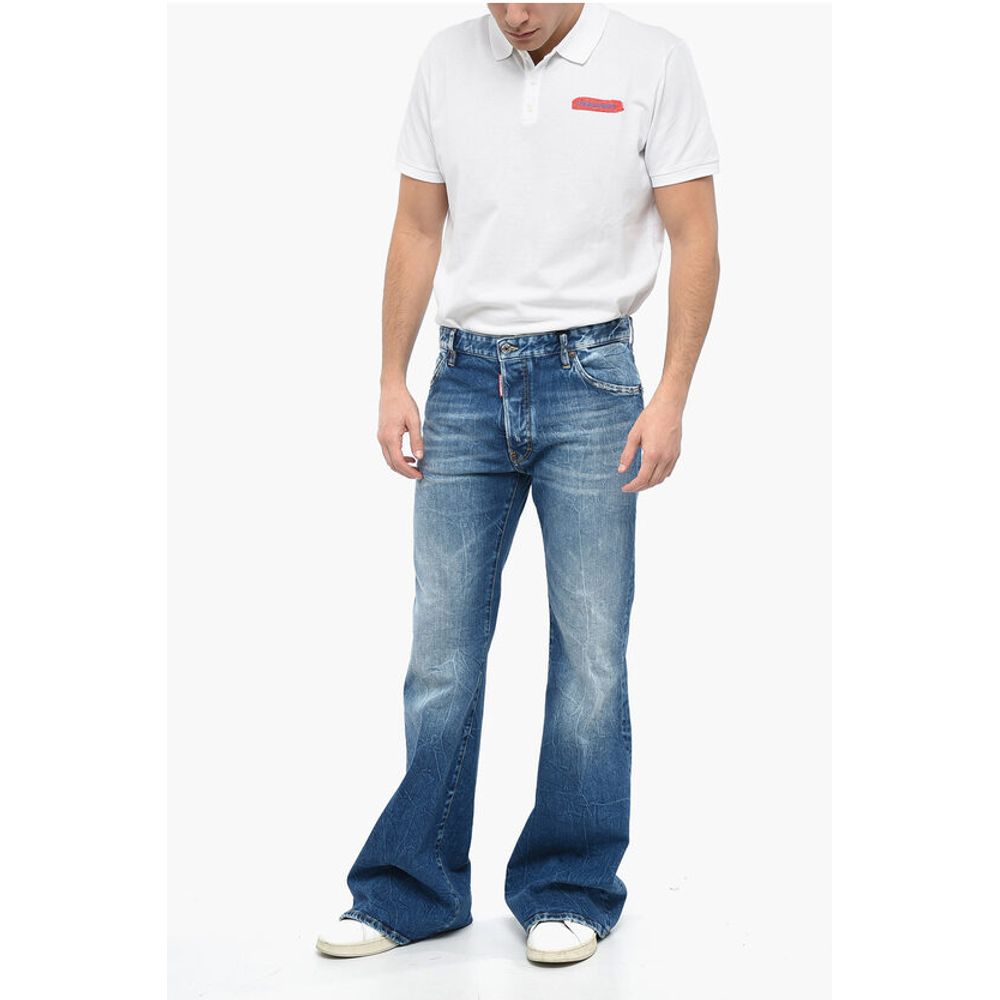 Dsquared² Bob Fit Bootcut Dèlavè Denims 30cm