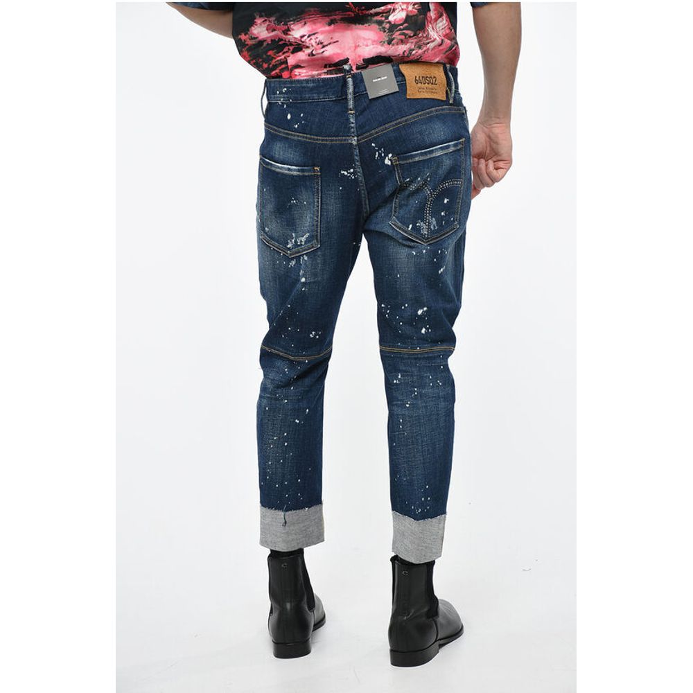 Dsquared² Tapered Fit SAILOR Denims with Vintage Effect 17cm