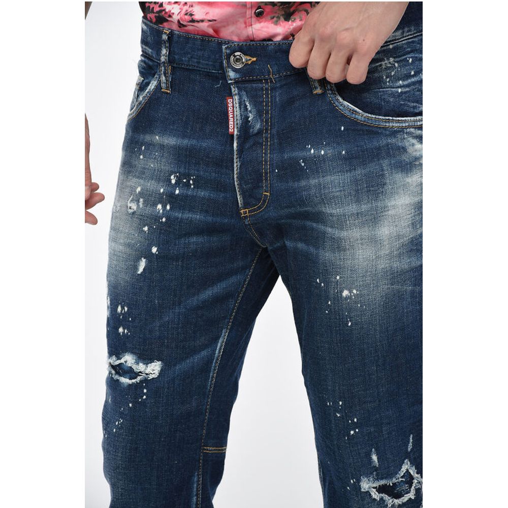 Dsquared² Tapered Fit SAILOR Denims with Vintage Effect 17cm