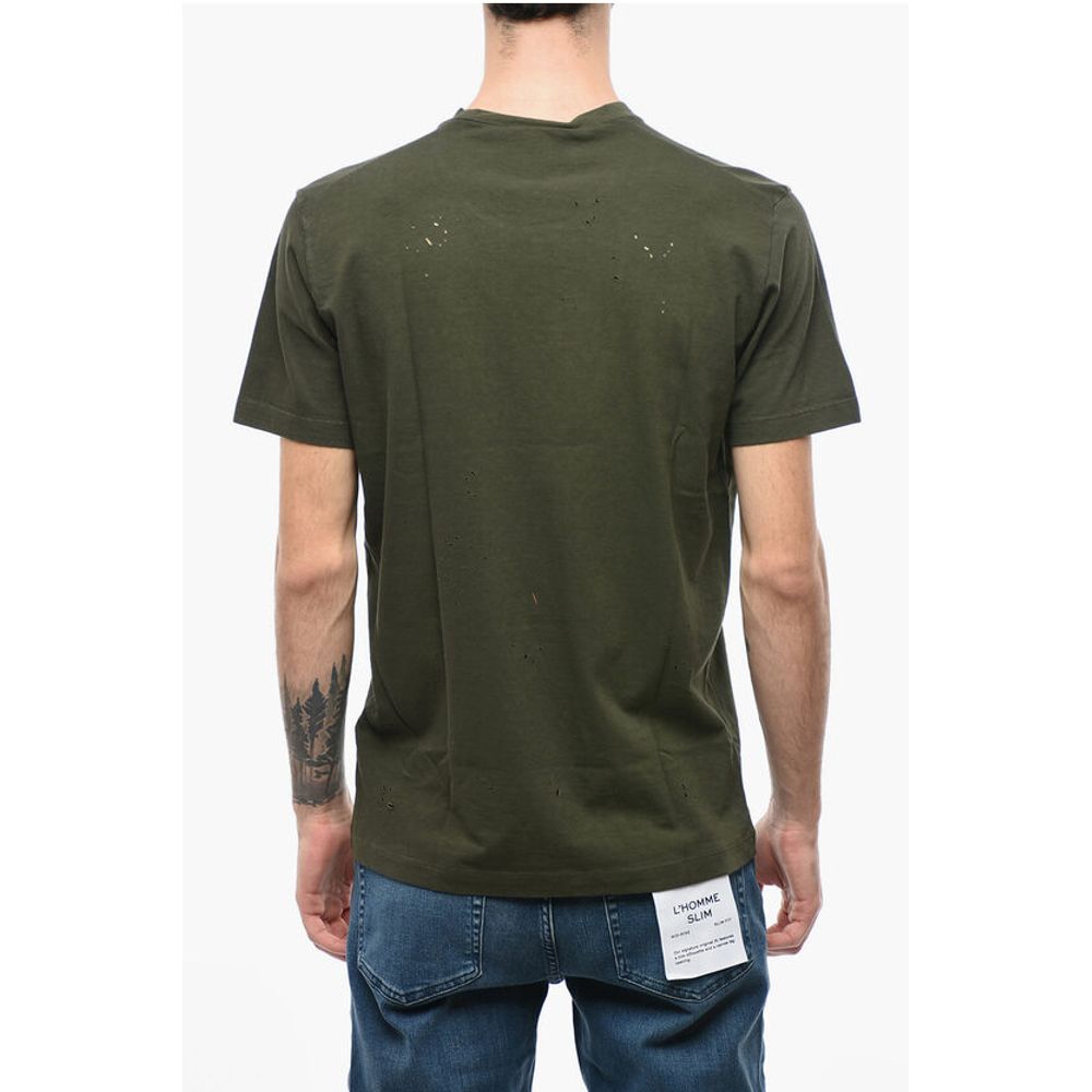 Dsquared² Logoed Cool-fitting T-shirt with Distressed Detailing