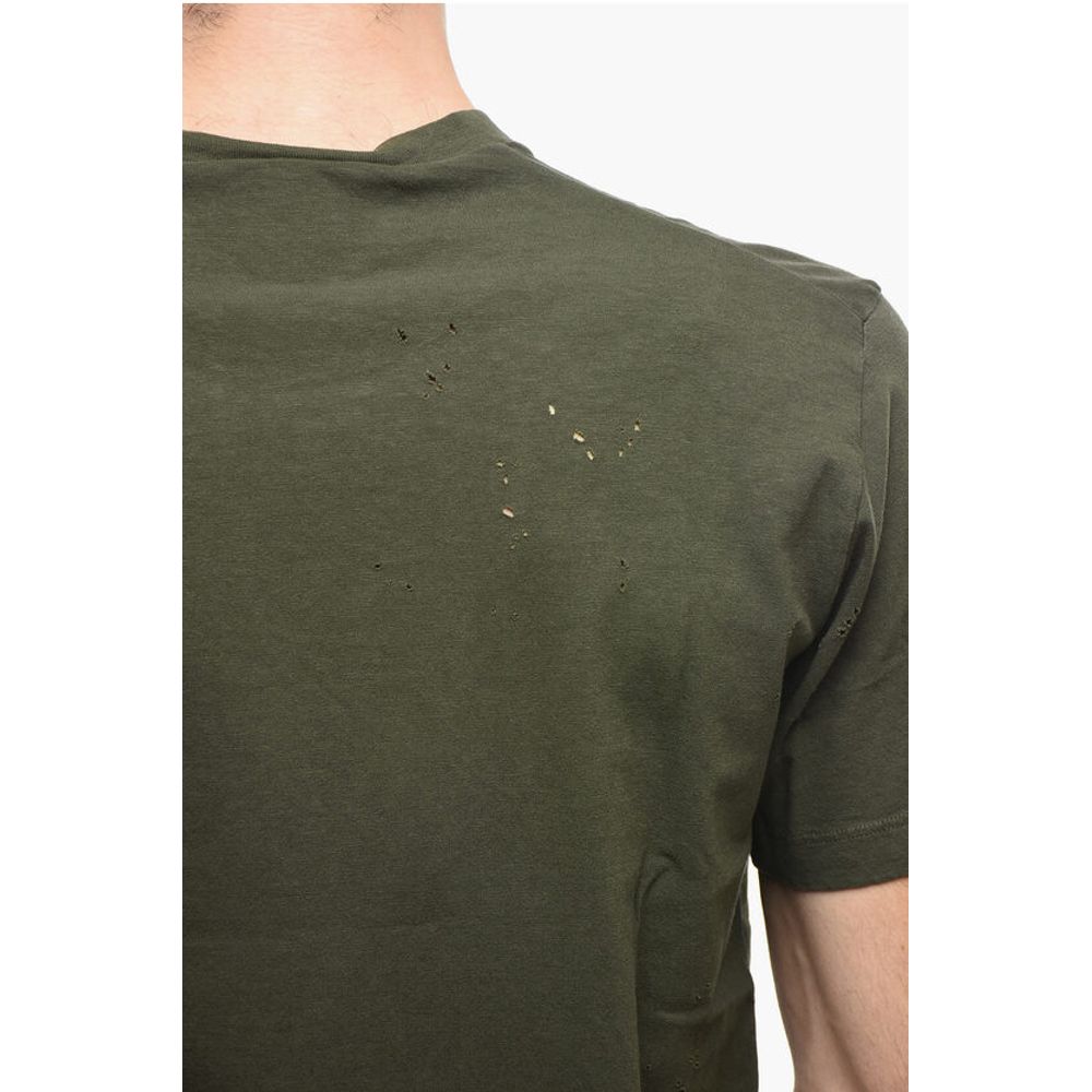 Dsquared² Logoed Cool-fitting T-shirt with Distressed Detailing