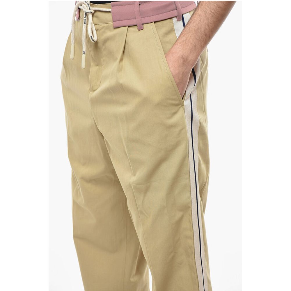 Palm Angels Pants With Contrasting Bands And Coulisse