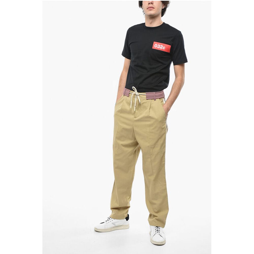 Palm Angels Pants With Contrasting Bands And Coulisse