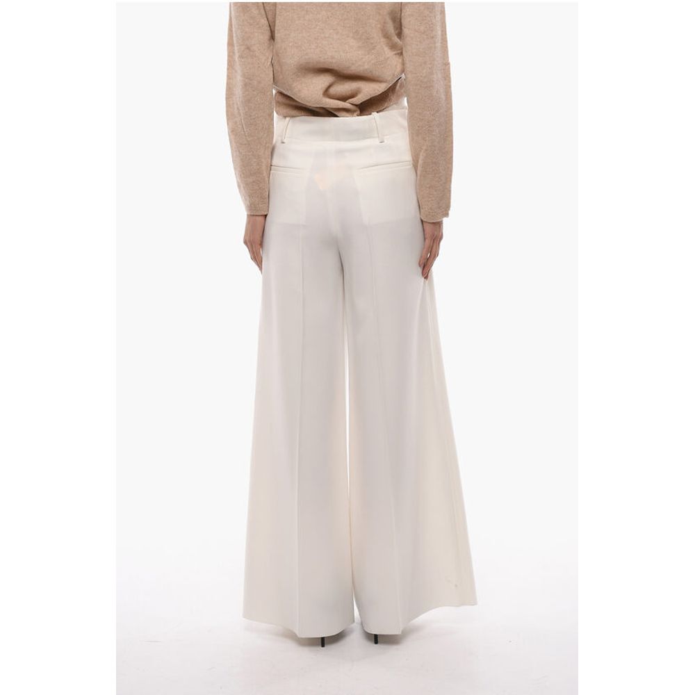 Super Blond High Waisted Palazzo Pants with Belt Loops