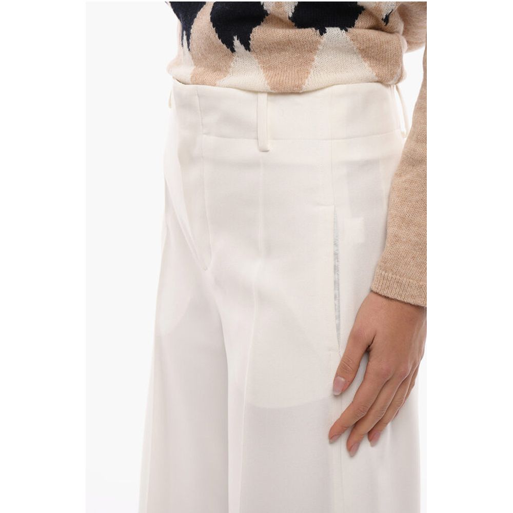 Super Blond High Waisted Palazzo Pants with Belt Loops