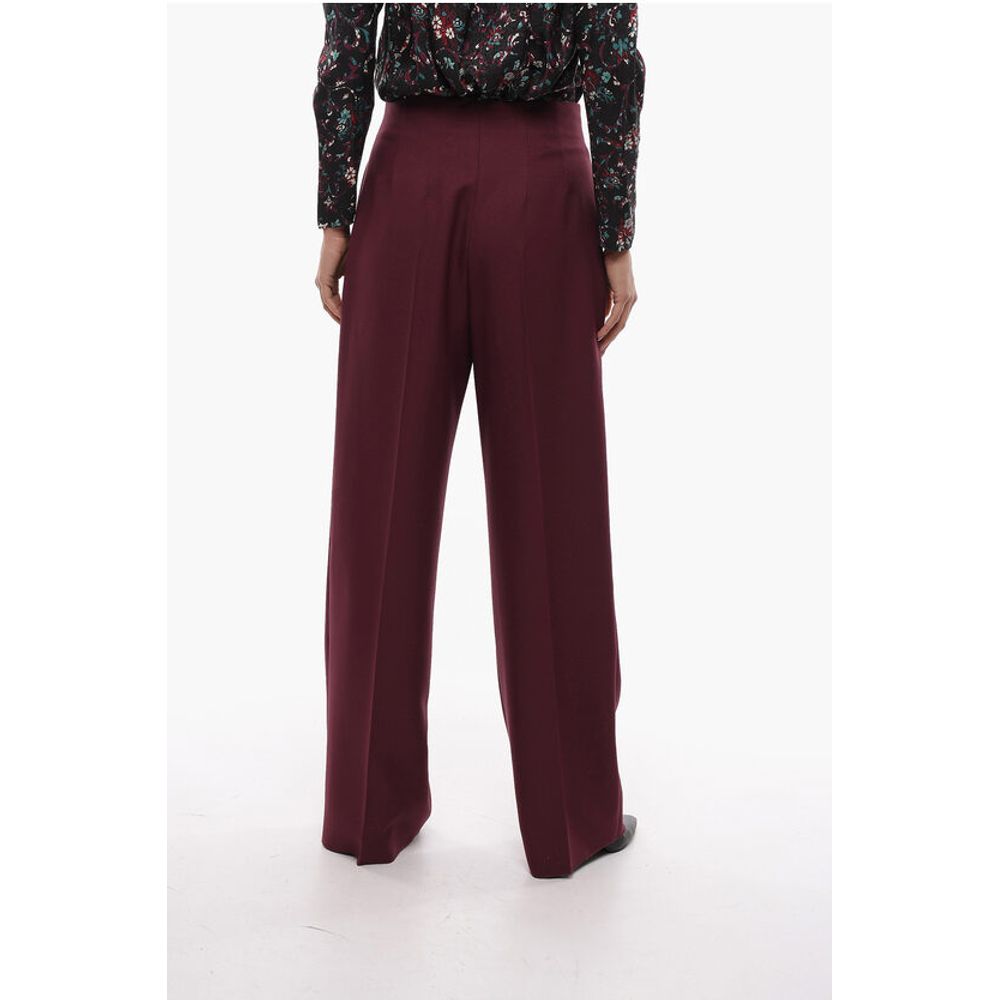 Super Blond Front-pleated Trousers with Wide-leg