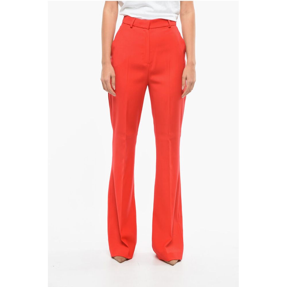 David Koma Wool High Waist Palazzo Pants
