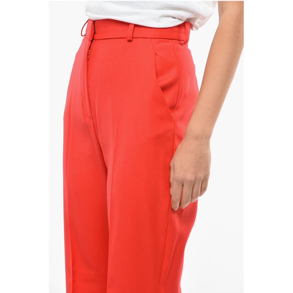 David Koma Wool High Waist Palazzo Pants
