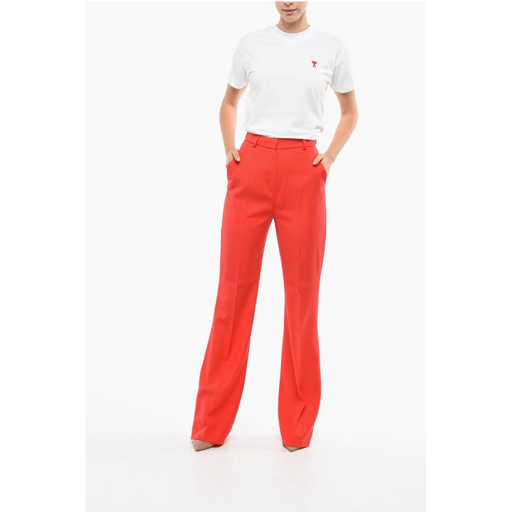 David Koma Wool High Waist Palazzo Pants