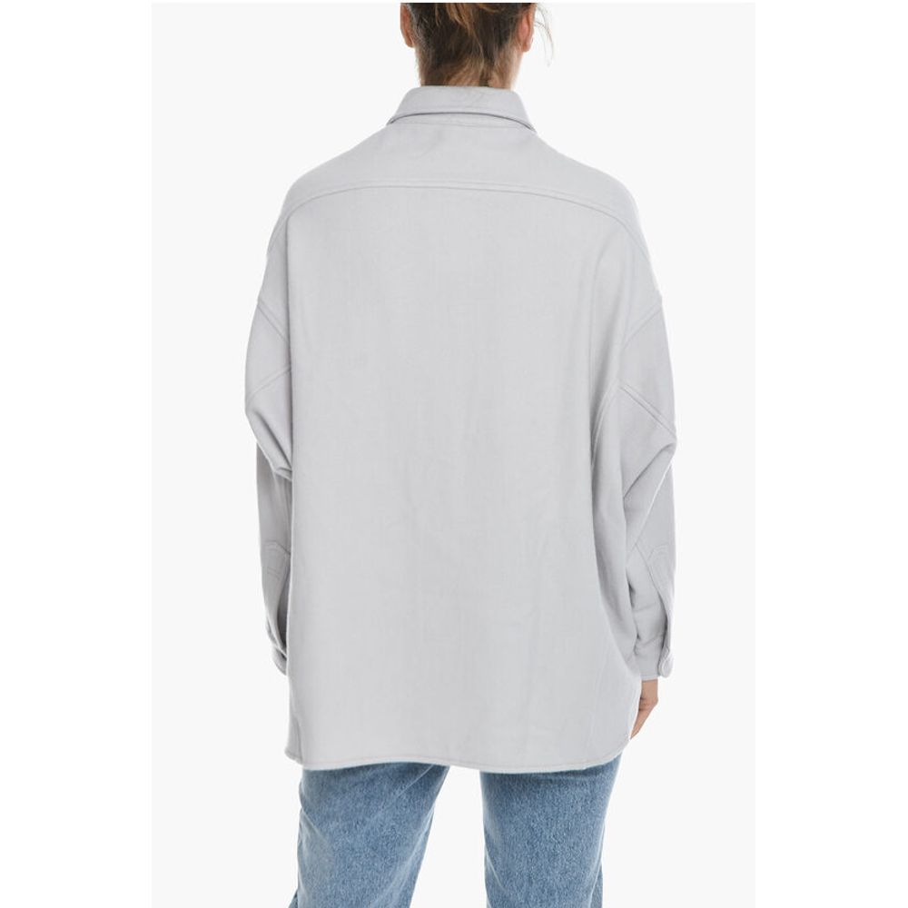 Destin Cashmere Blend Long Sleeved Overshirt with Utility Pockets