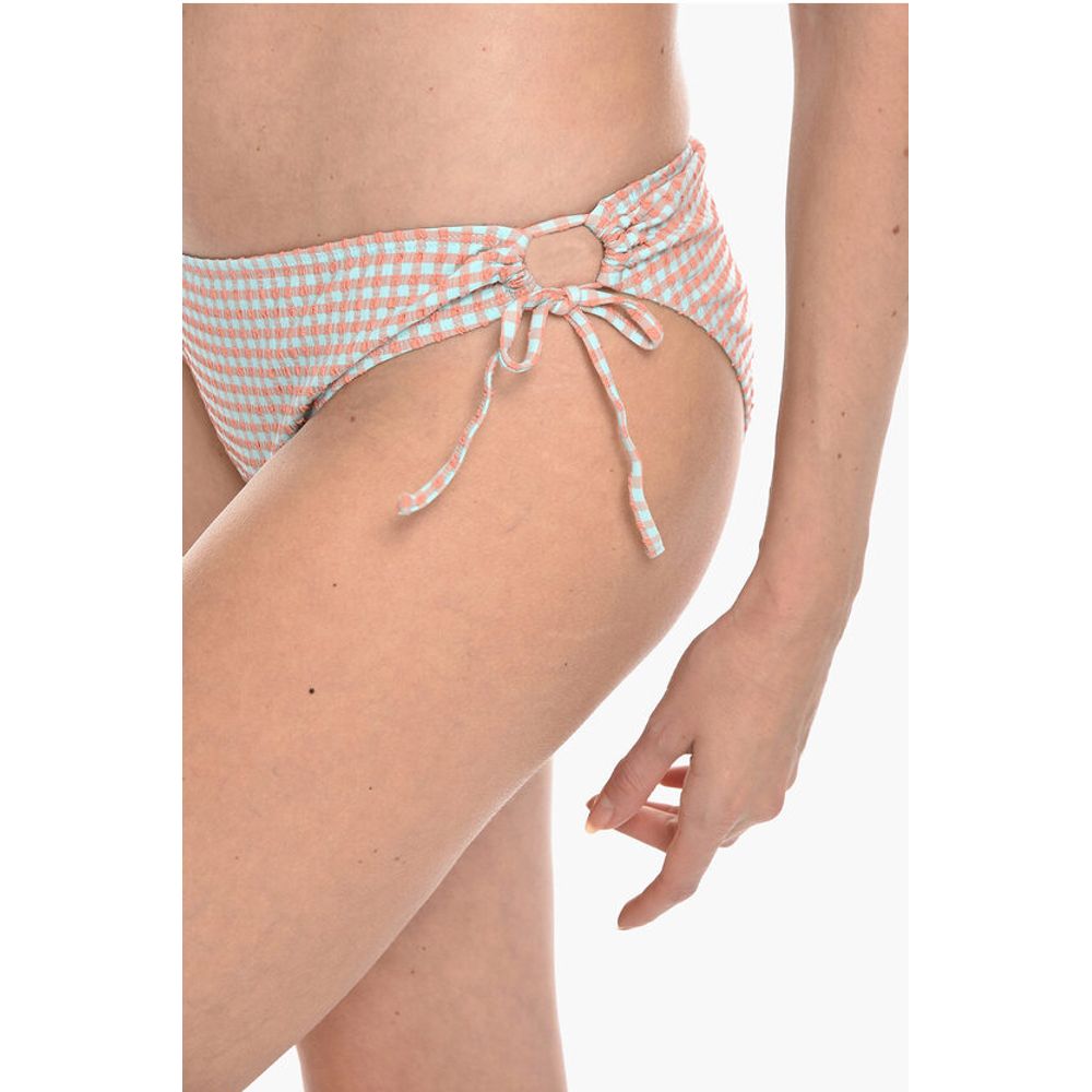 Samsoe Samsoe Gingham Checked FILIPPA Tie-Side Bikini Bottom
