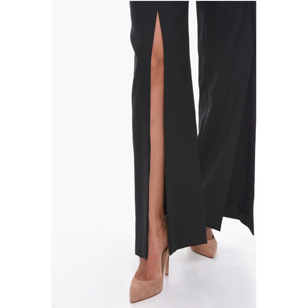 Burberry Wide-leg CHARLIE Trousers with Front Slits