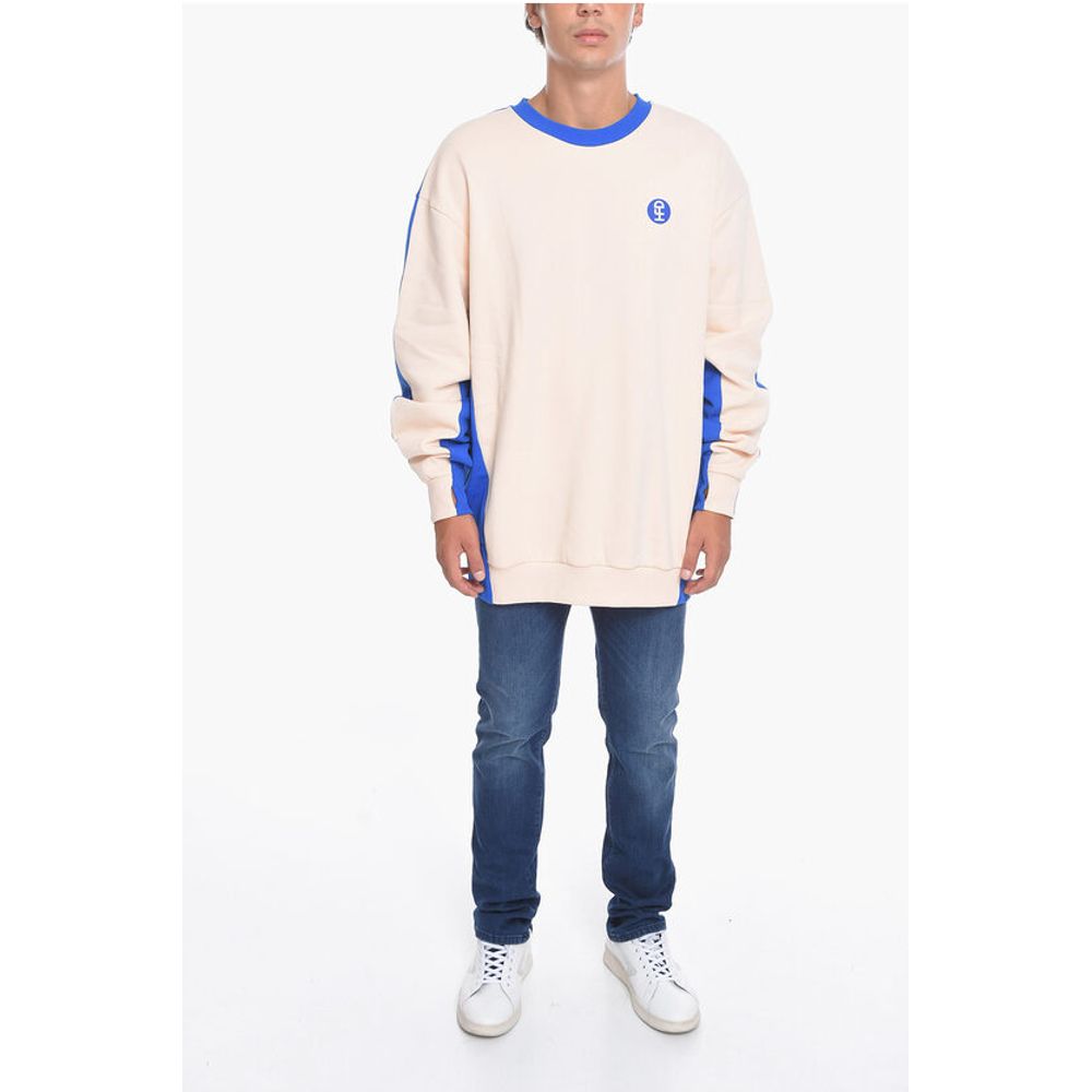 Honey Fucking Dijon Two-Tone Fleeced Cotton Crew-neck Sweatshirt