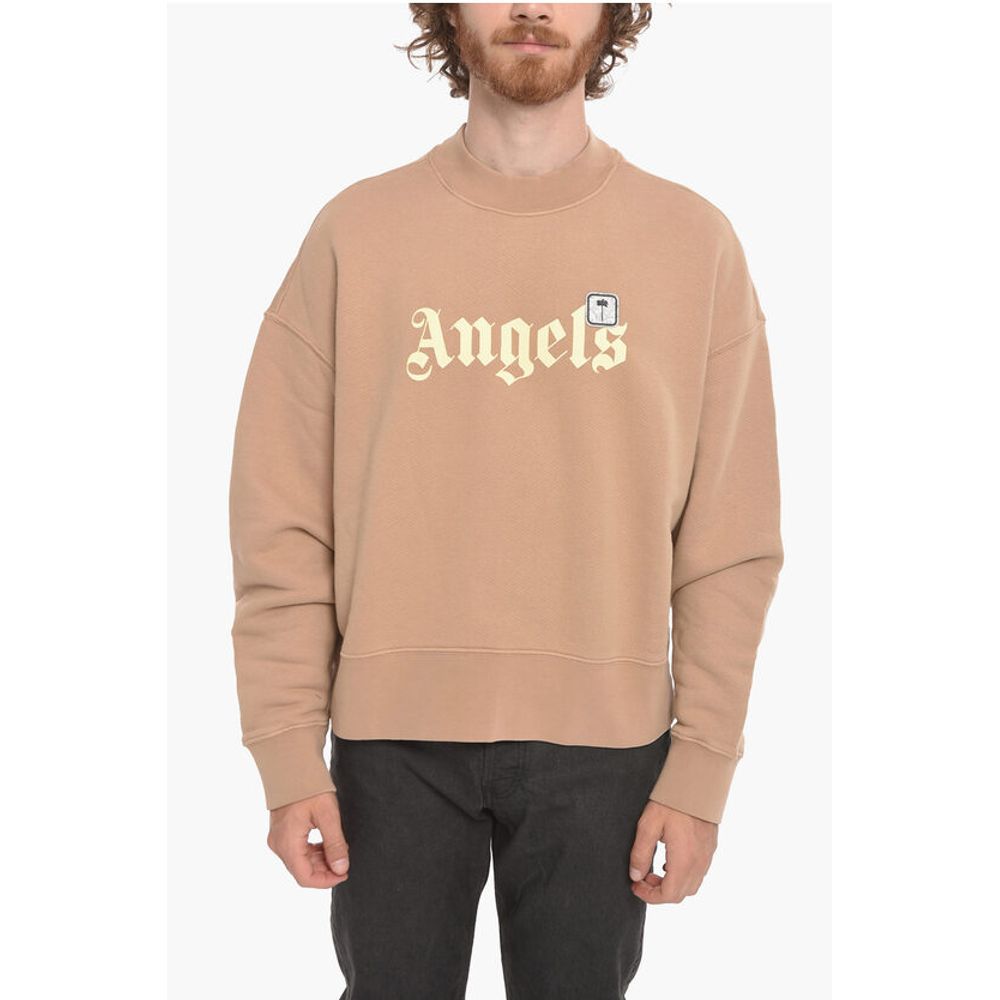Palm Angels Crew Neck PXP PALM Brushed Cotton Sweatshirt