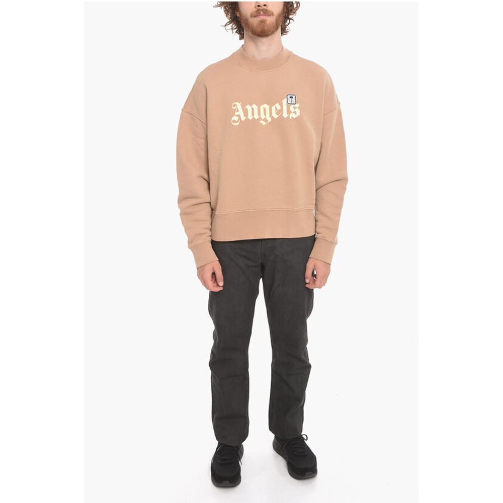 Palm Angels Crew Neck PXP PALM Brushed Cotton Sweatshirt