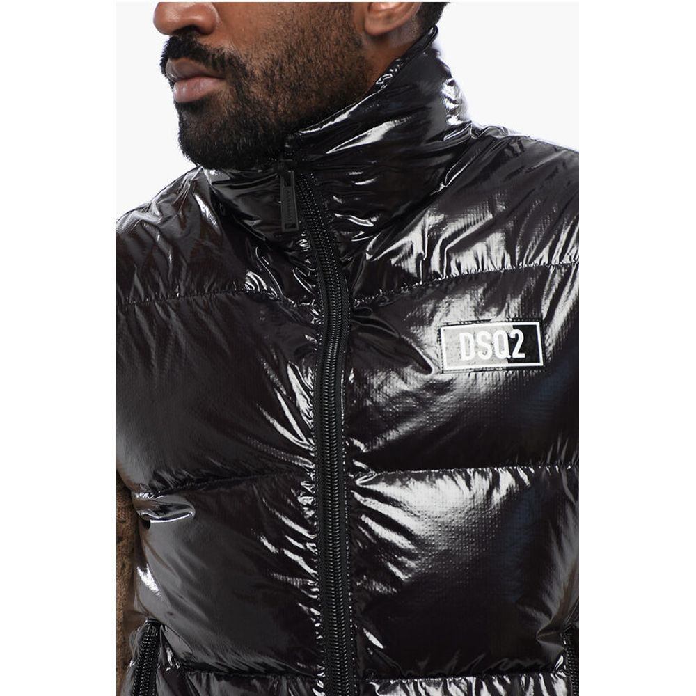 Dsquared² Nylon Down Vest Jacket with Logo