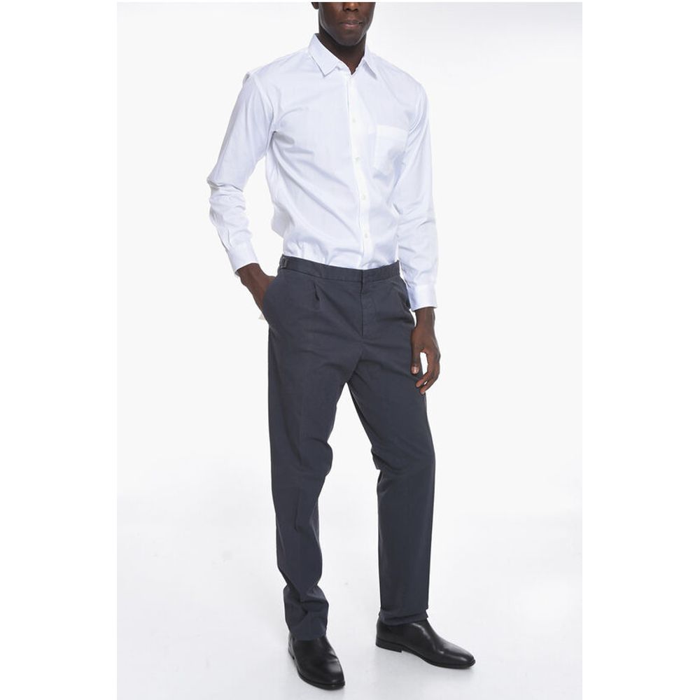 Corneliani ID Stretchy-cotton Chino Pants with Adjustable Waist