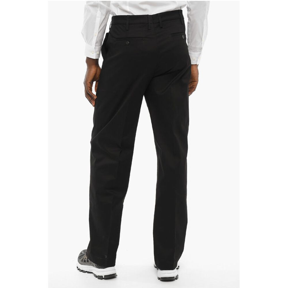 Neil Barrett Cotton Stretch Tube Fit Wide Pants
