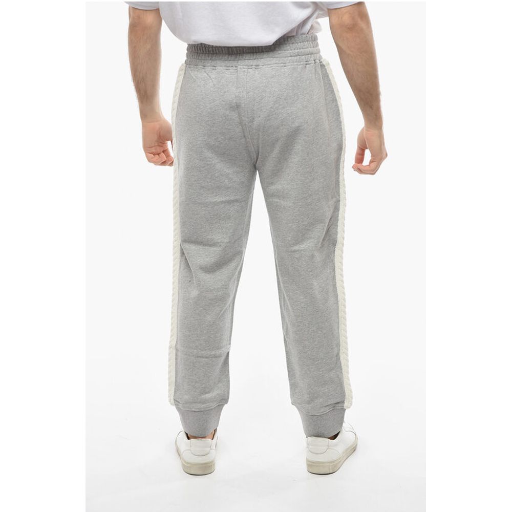 Neil Barrett Cotton Loose Fit Sweatpants with Knitted Side Bands