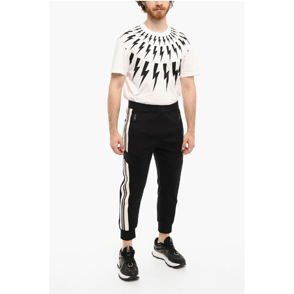 Neil Barrett Skinny Fit Joggers with Contrasting Side Bands