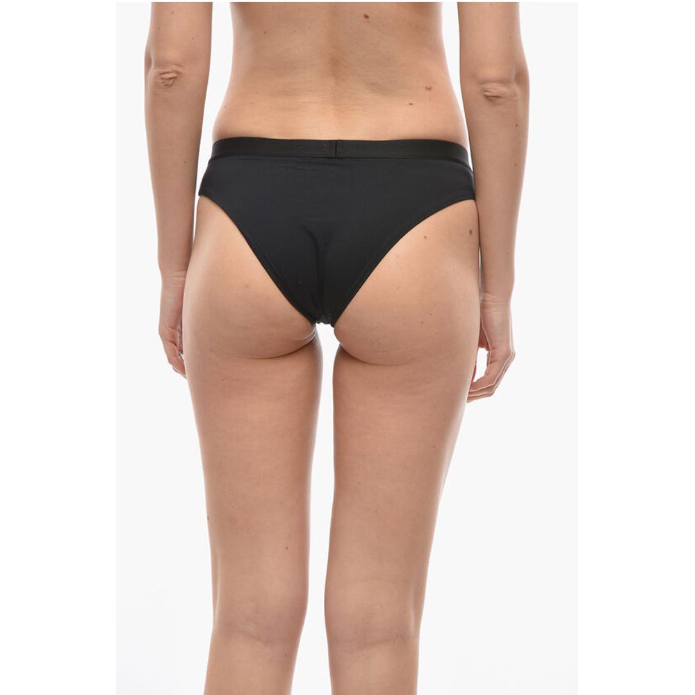 Karl Lagerfeld Solid Color SPORT Bikini Bottom with Elastic Band Logoed at