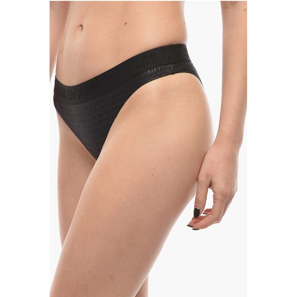 Karl Lagerfeld All-Over Motif Bikini Bottom