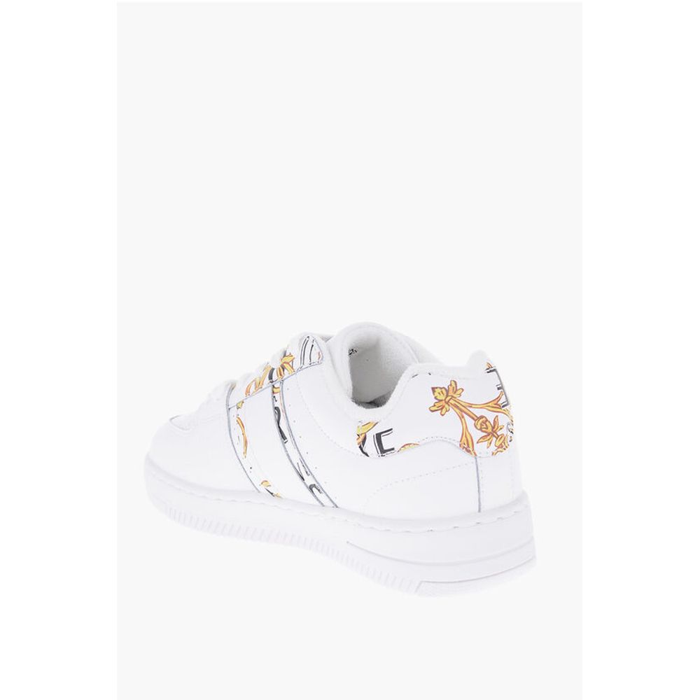Versace JEANS COUTURE Leather MEYSSA Low-Top Sneakers with Baroque M