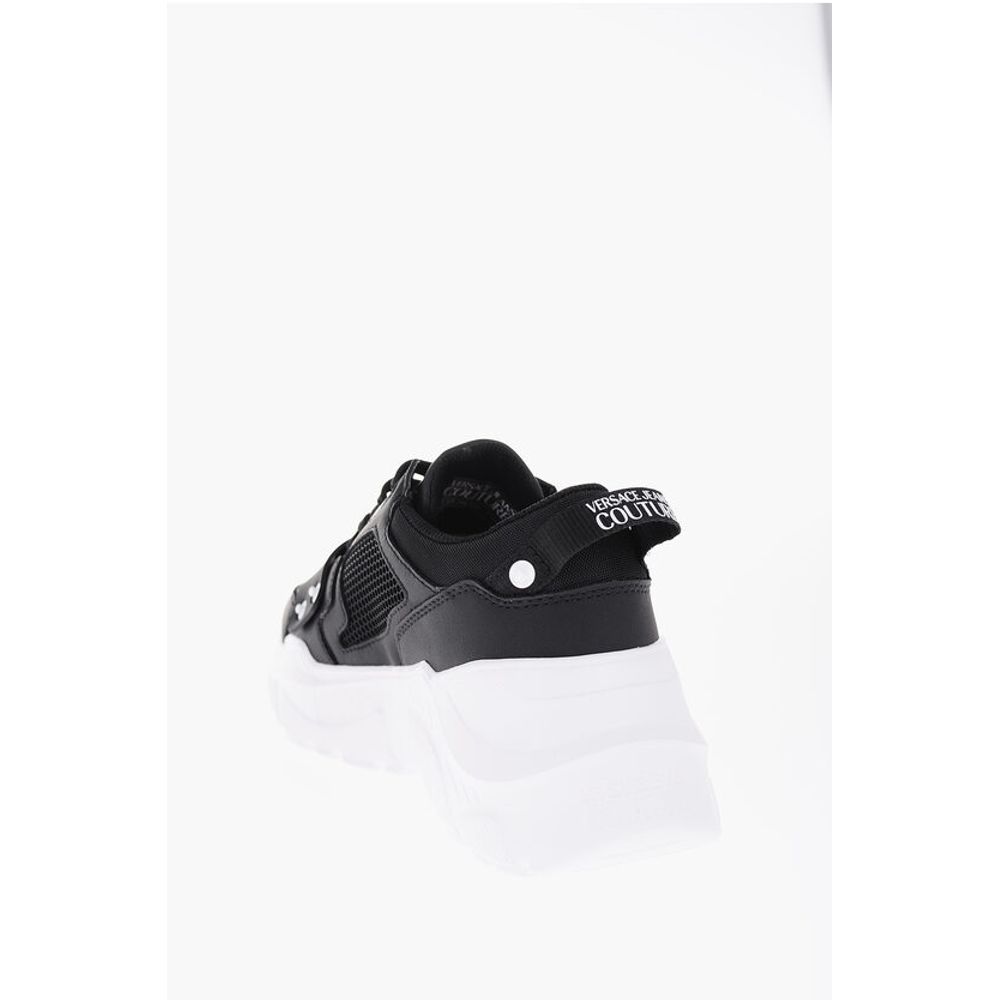 Versace JEANS COUTURE Leather and Fabric SPEEDTRACK Sneakers with Me
