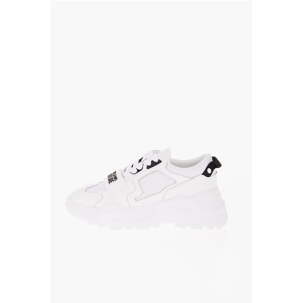 Versace JEANS COUTURE Leather and Fabric SPEEDTRACK Sneakers with Me