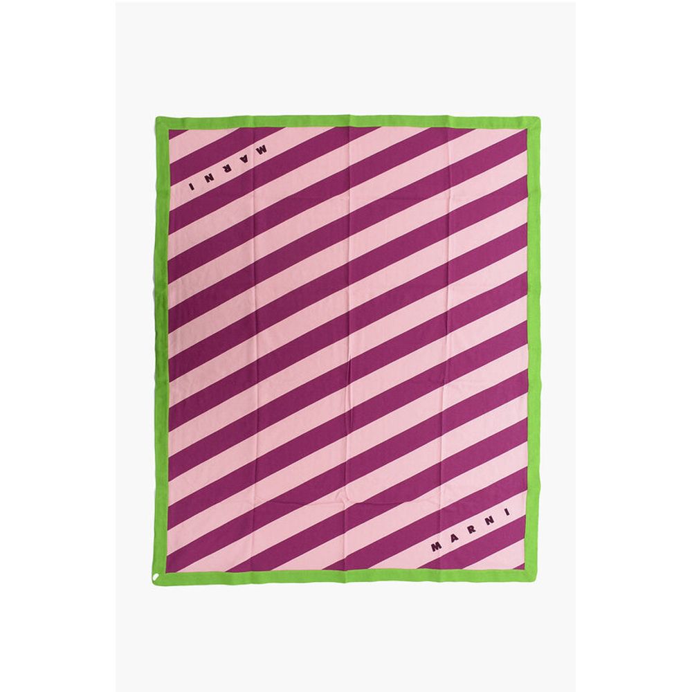 Marni Striped Towel with Embroidery Logo