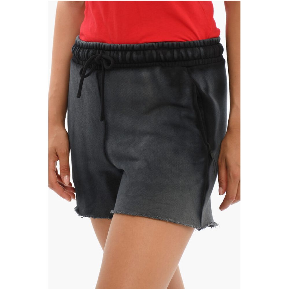 Cotton Citizen Brushed Cotton Shorts With Raw Cut Bottom