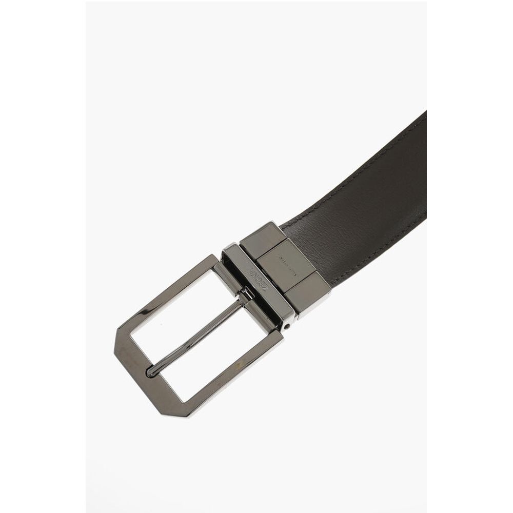 Ermenegildo Zegna Metal Buckle Leather Belt